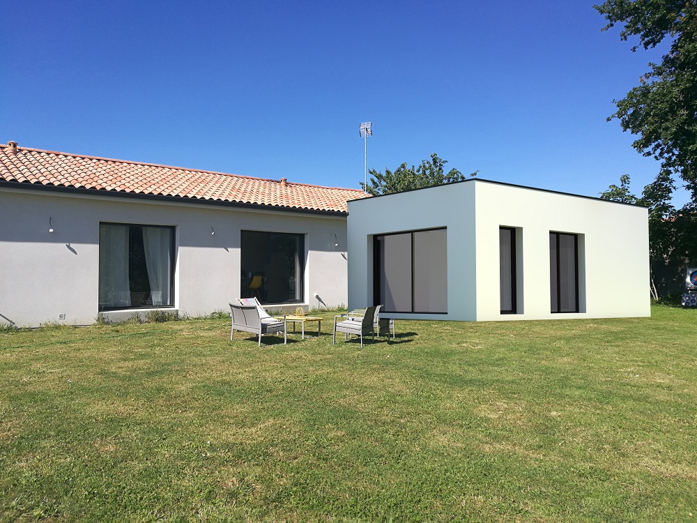 Plan extension maison 40m2 - Nantes - MF-Rénov-Extension